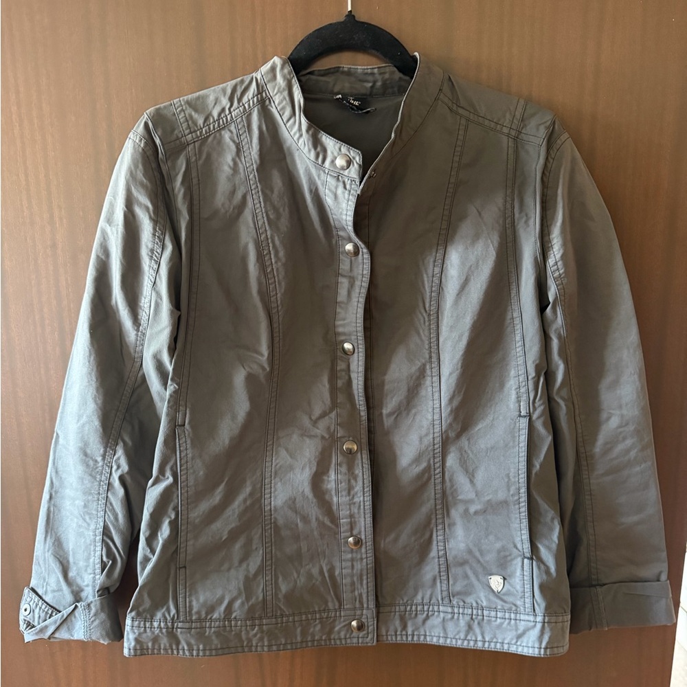 Kuhl Women's Olive-Grey Utility Snap Jacket